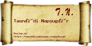 Tasnádi Napsugár névjegykártya
